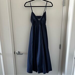 Aritzia Navy Poplin Tank Dress